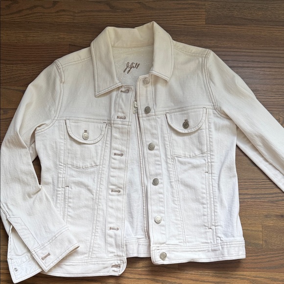 J. Jill Jackets & Blazers - Women's Cream Denim Jacket